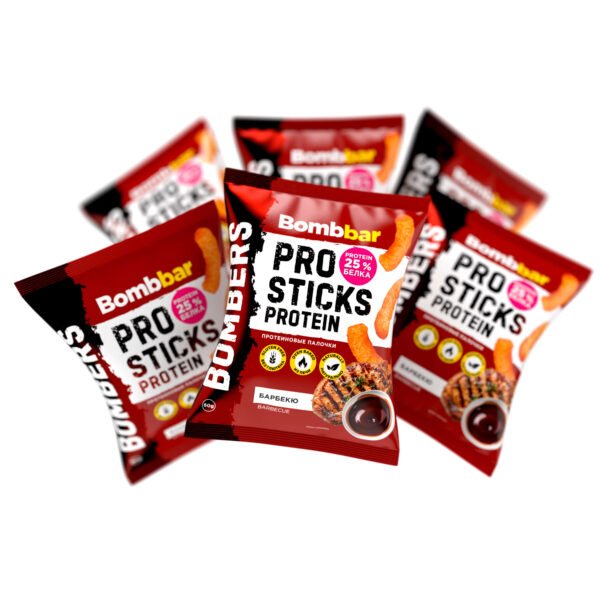 BOMBBAR პროტეინის ჩხირები გლუტენის გარეშე, ბარბექიუ 60გრ, 6 ცალიანი შეფუთვა