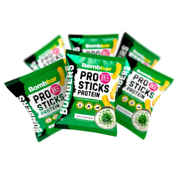 BOMBBAR პროტეინის ჩხირები გლუტენის გარეშე, ხახვით და არაჟნით 60გრ, 6 ცალიანი შეფუთვა