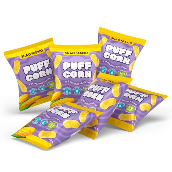 SNAQ FABRIQ ტკბილი სიმინდის ჩხირები გლუტენის გარეშე 60გრ, 6 ცალიანი შეფუთვა